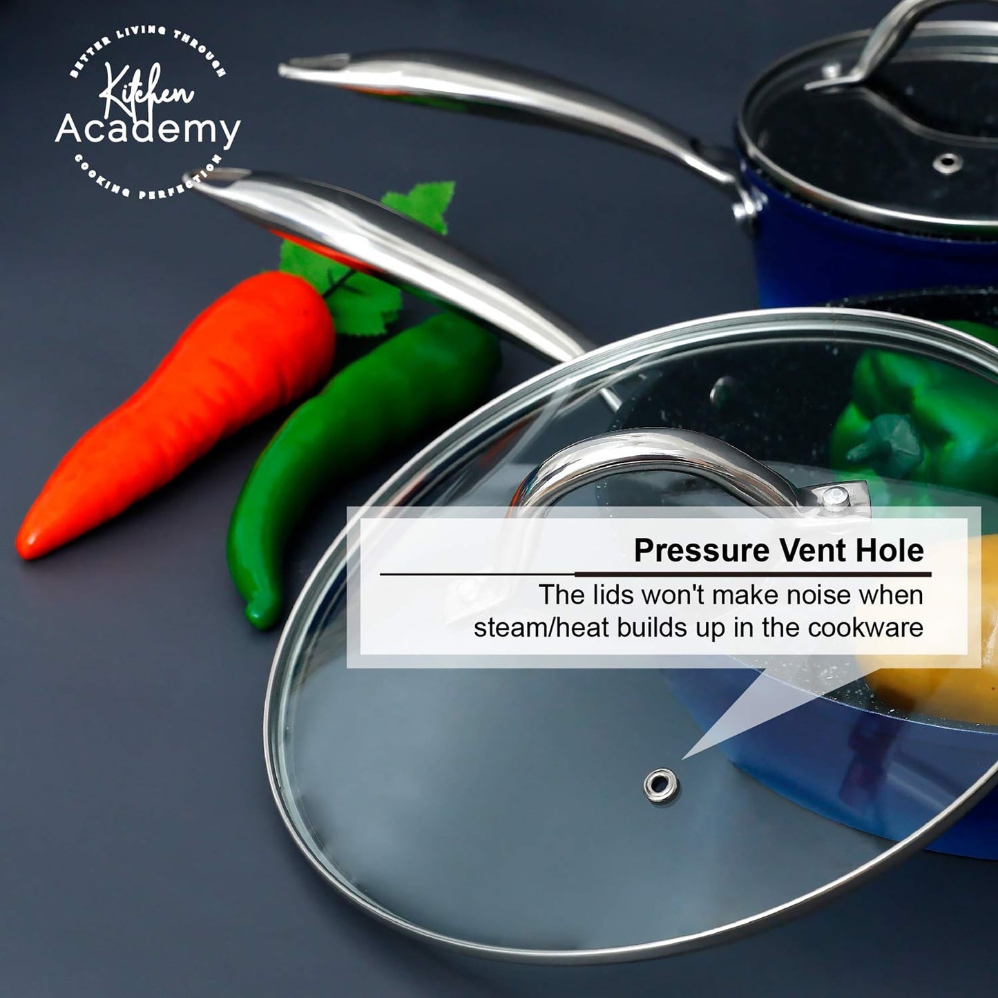 Batterie de cuisine en granit, ensemble de casseroles antiadhésives, ensemble de 12/15/30 pièces