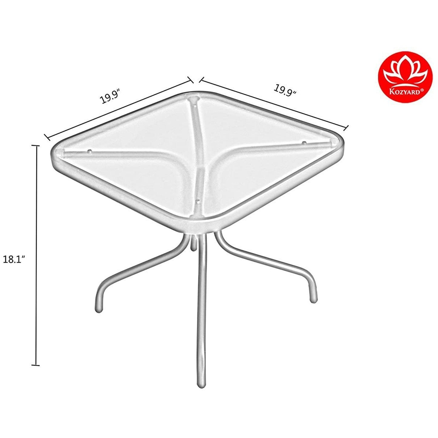 Ensemble bistro pliant rembourré 3 pièces Kozyard Elsa
