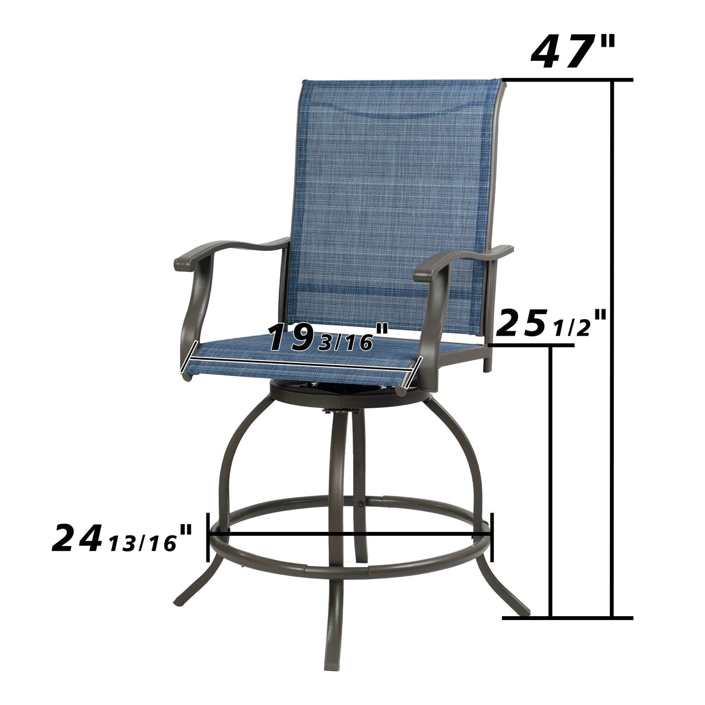 Ensemble de tabourets de bar/chaises pivotants hauts Kozyard Isabella