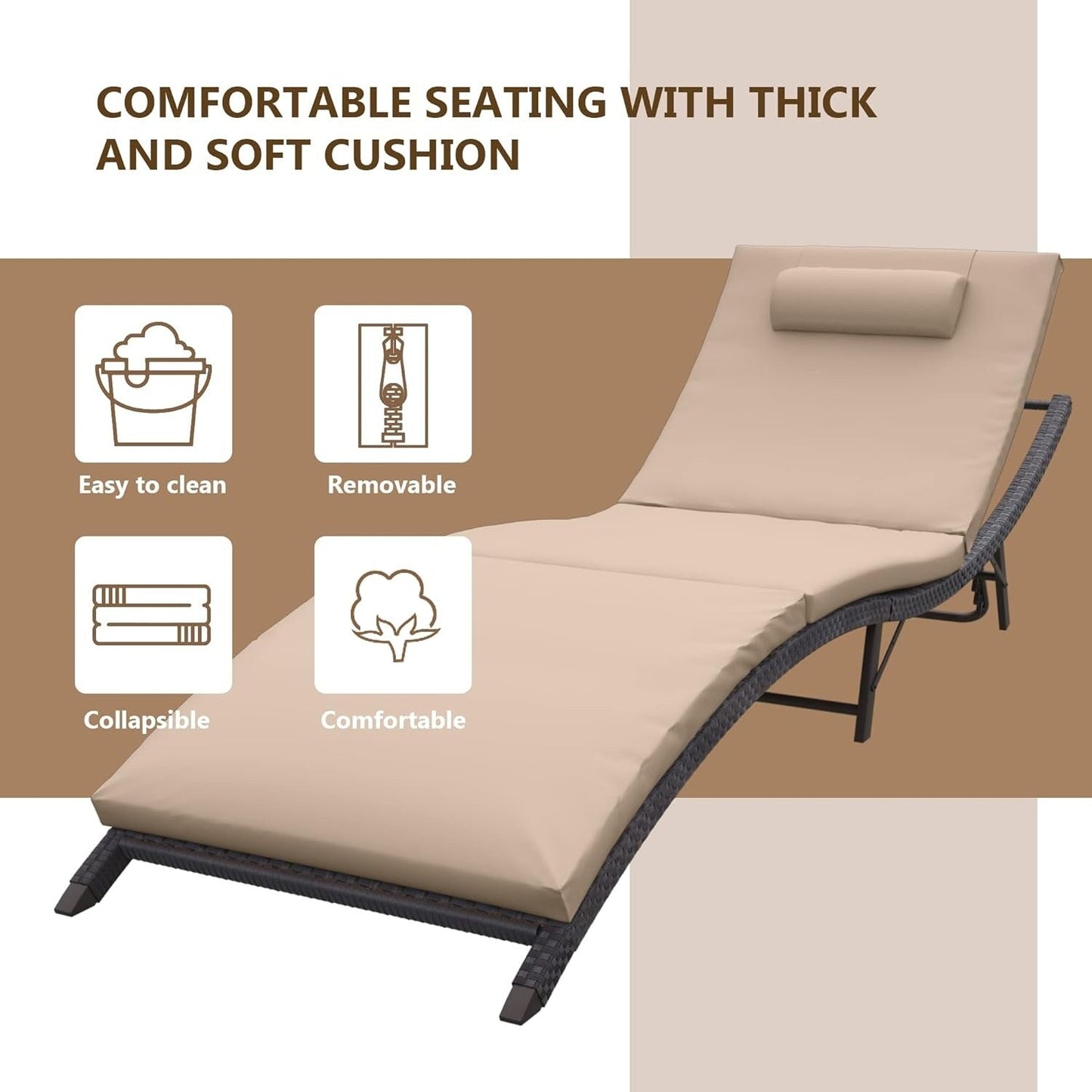 Ensemble de chaises longues d'extérieur 3 pièces Kullavik