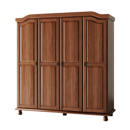 Armoire-penderie Kyle 4 portes de Palace Imports, 100 % bois massif, avec portes en bois massif ou miroir