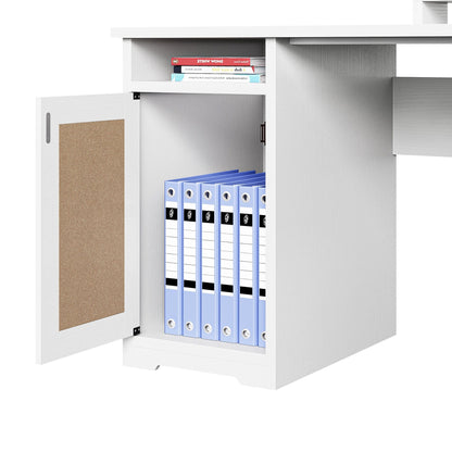 Bureau d'angle gaming Moasis en forme de L, 150 cm (59 pouces), avec support pour écran