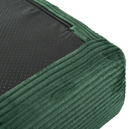 Canapé-lit modulable en forme de L en tissu velours côtelé