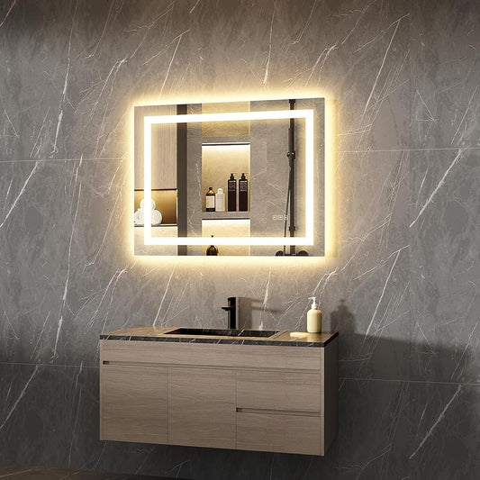 Miroir de salle de bain rétroéclairé par LED