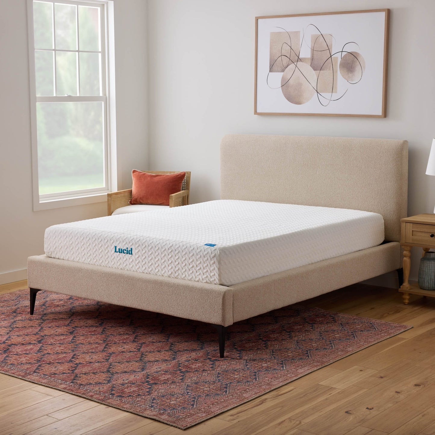Matelas de luxe Lucid en mousse à mémoire de forme et gel de 25 cm