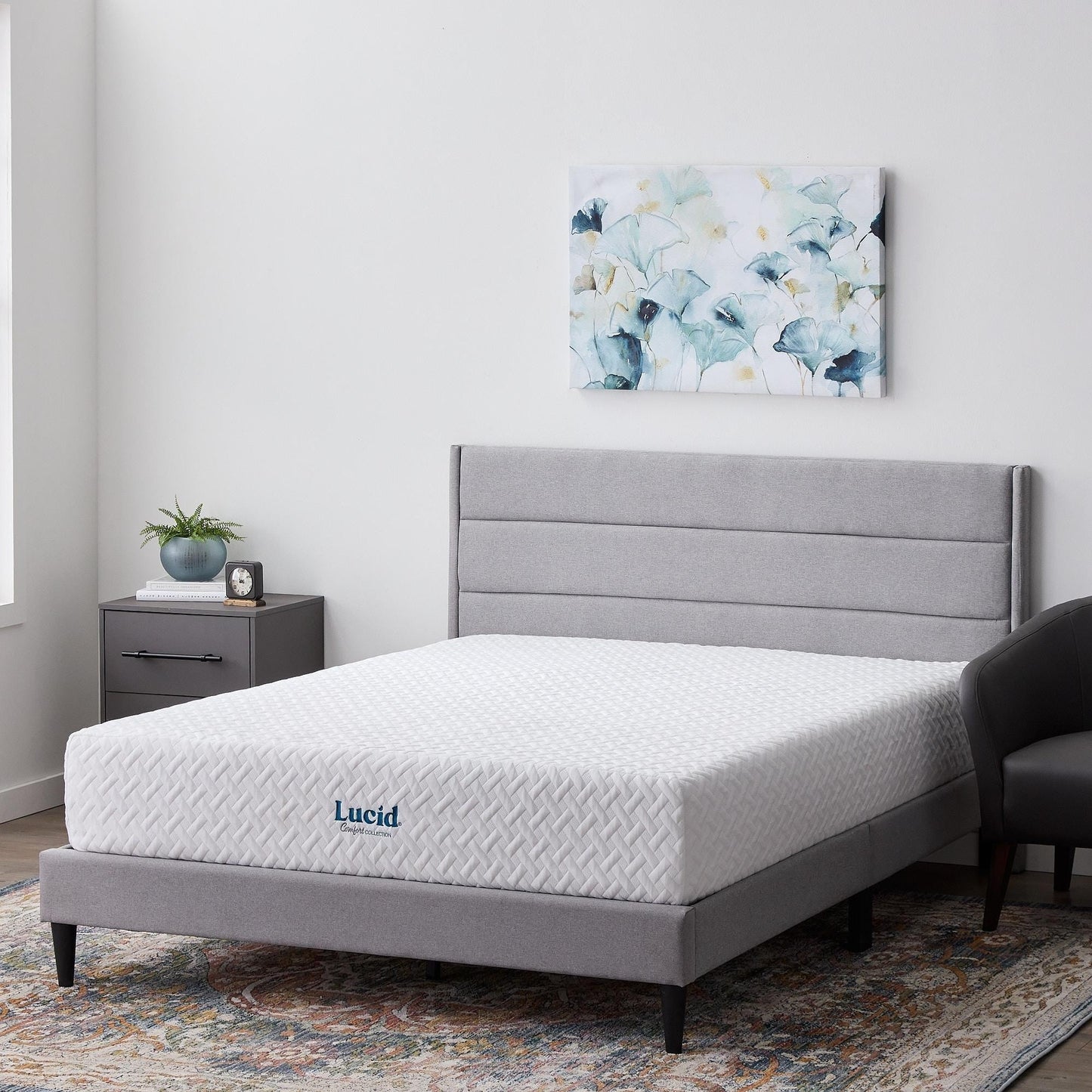 Matelas Lucid 12 pouces ferme en mousse à mémoire de forme et gel