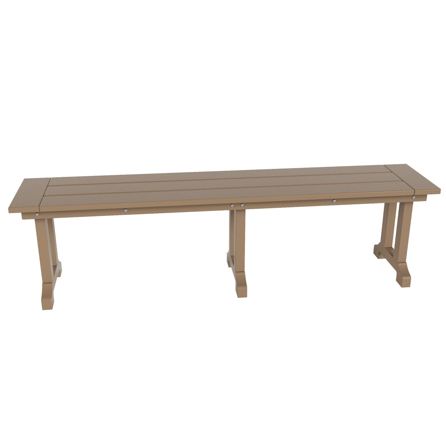 Banc de patio extérieur Polytrends Laguna HDPE résistant aux intempéries, 65 pouces