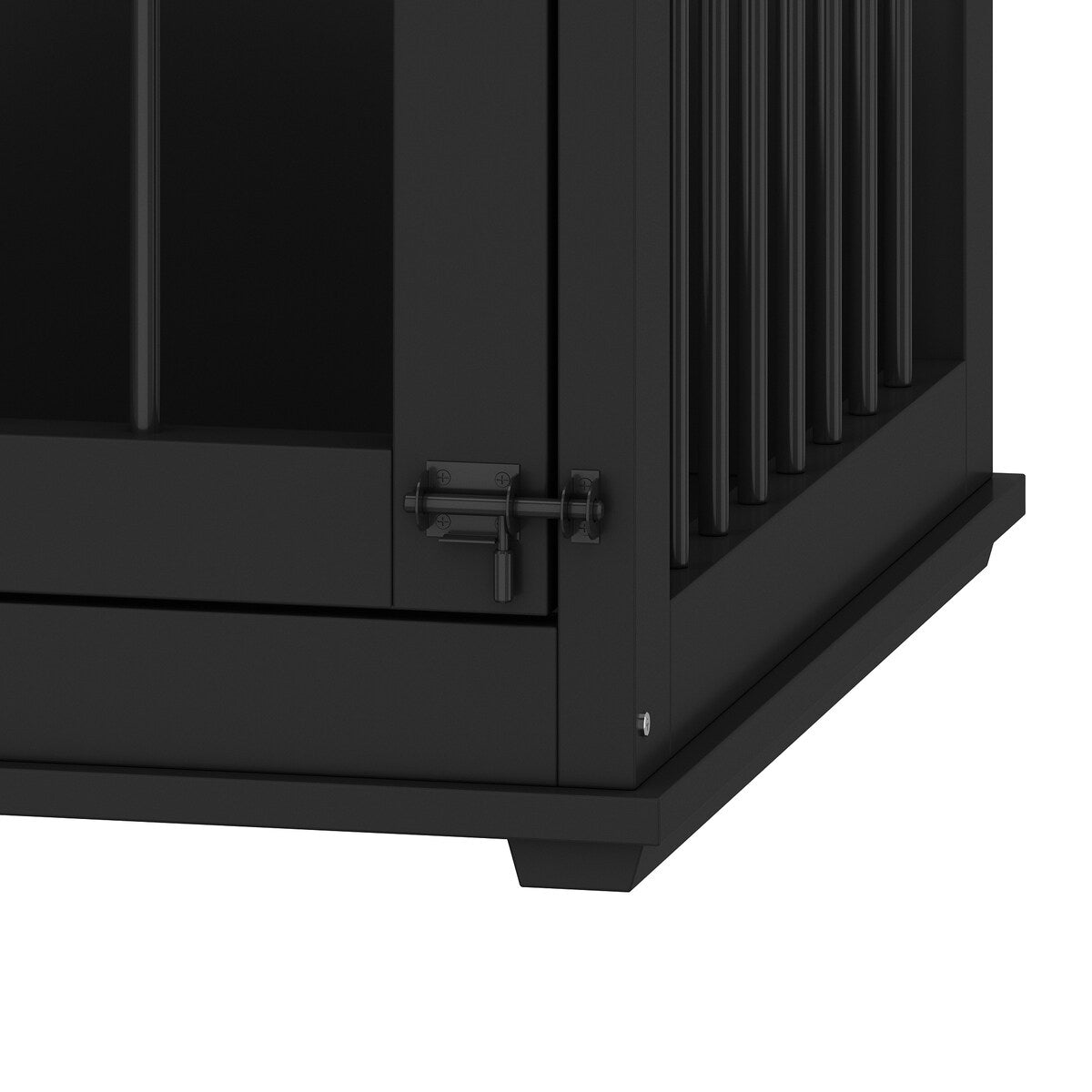 Grand meuble d'angle pour 2 chiens, cage en forme de L - 58,7 x 41,1 pouces