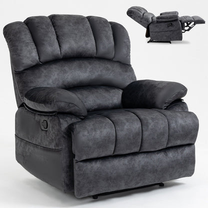Grand fauteuil inclinable manuel pour adulte, canapé inclinable confortable en tissu, fauteuil inclinable rembourré pour salon