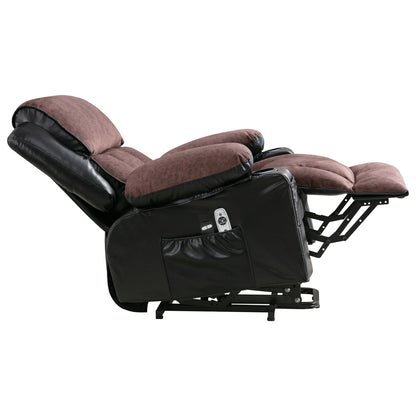 Grand fauteuil releveur électrique inclinable avec fonction chauffante et massage 8 points - Télécommande, port USB