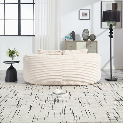 Fauteuil pouf Lazy Sofa, confortable et résistant, avec dossier haut, pour adultes et enfants - 2 places