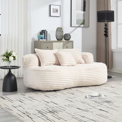 Fauteuil pouf Lazy Sofa, confortable et résistant, avec dossier haut, pour adultes et enfants - 2 places