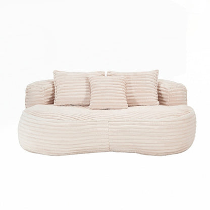 Fauteuil pouf Lazy Sofa, confortable et résistant, avec dossier haut, pour adultes et enfants - 2 places