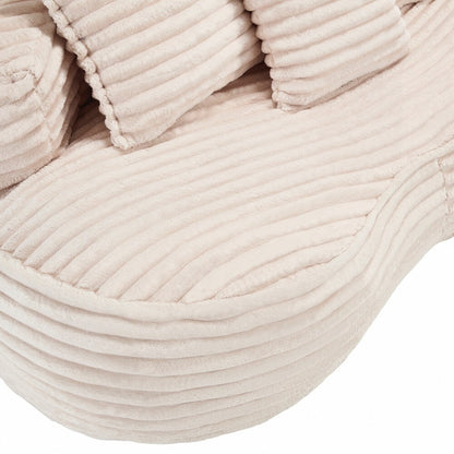 Fauteuil pouf Lazy Sofa, confortable et résistant, avec dossier haut, pour adultes et enfants - 2 places