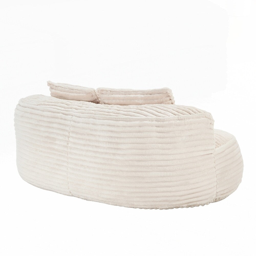 Fauteuil pouf Lazy Sofa, confortable et résistant, avec dossier haut, pour adultes et enfants - 2 places