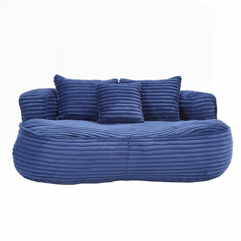 Fauteuil pouf Lazy Sofa, confortable et résistant, avec dossier haut, pour adultes et enfants - 2 places