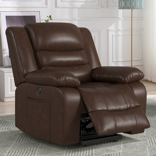 Fauteuil releveur en cuir avec double moteur, fauteuils inclinables électriques surdimensionnés avec fonction massage et chauffage électrique