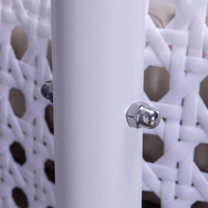 Fauteuil suspendu œuf LeisureMod pour 2 personnes avec support - Balancelle hamac/fauteuil roulant d'extérieur/intérieur en rotin tressé avec coussins