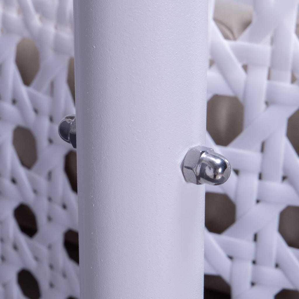 Fauteuil suspendu œuf LeisureMod pour 2 personnes avec support - Balancelle hamac/fauteuil roulant d'extérieur/intérieur en rotin tressé avec coussins