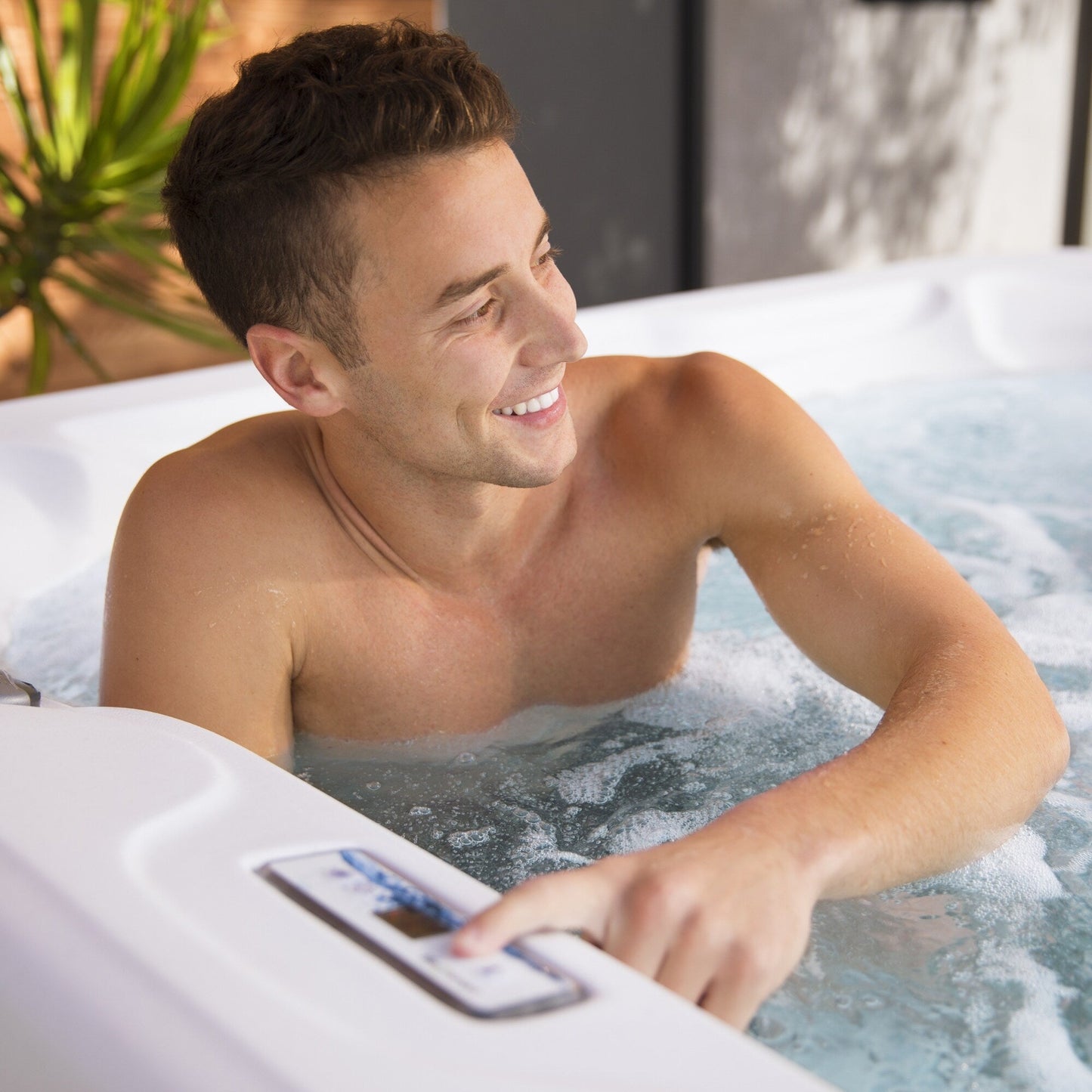 Spa Lifesmart LS450DX 7 personnes, 22 jets, 110 V, prêt à l'emploi, avec cascade