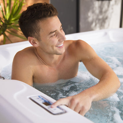 Spa Lifesmart LS450DX 7 personnes, 22 jets, 110 V, prêt à l'emploi, avec cascade