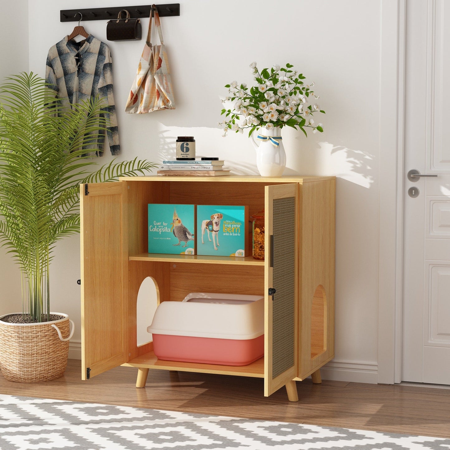 Bac à litière pour chat, meuble pour litière, table d'appoint, canapé, table