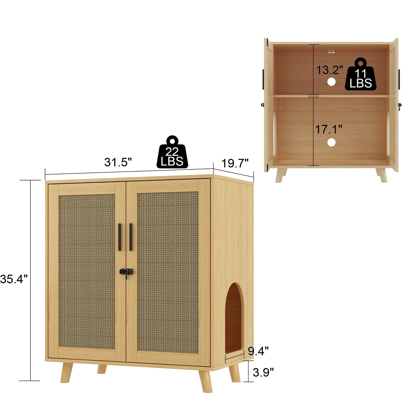 Bac à litière pour chat, meuble pour litière, table d'appoint, canapé, table
