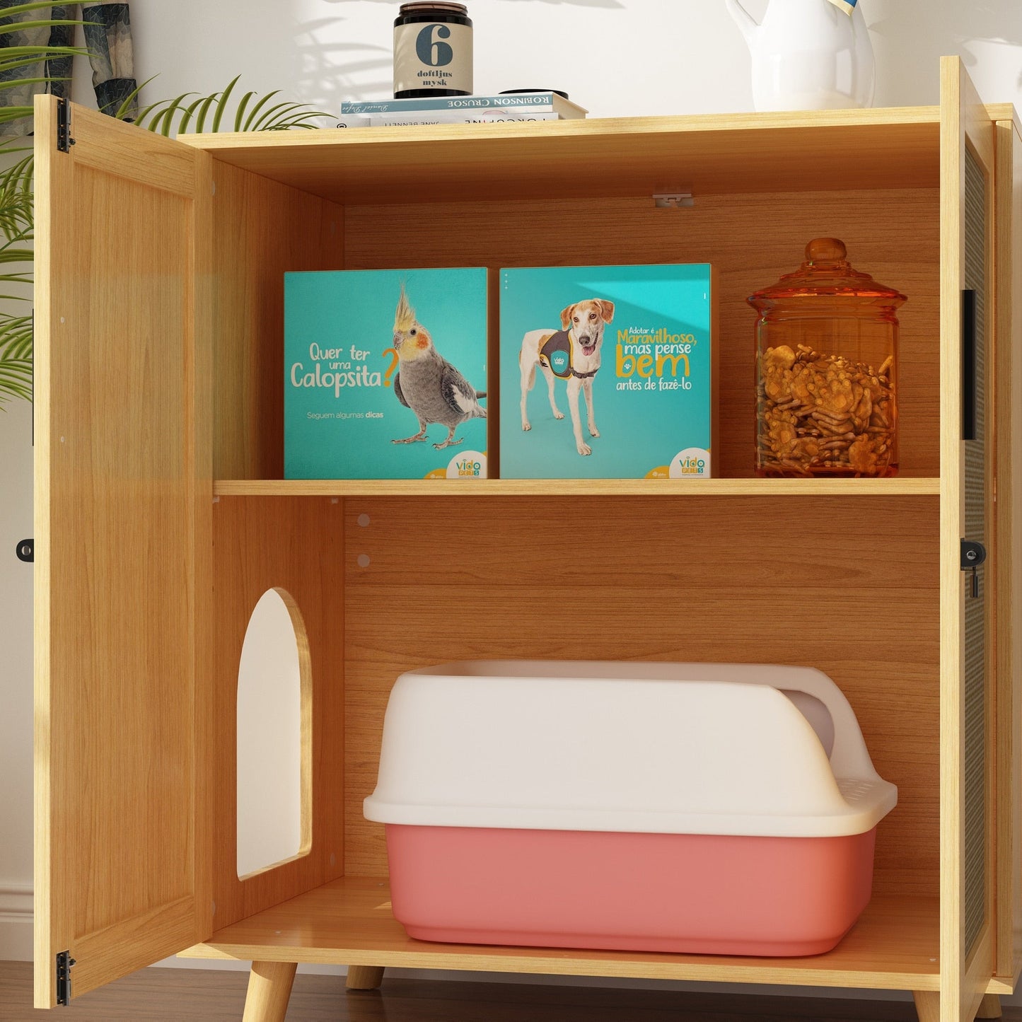 Bac à litière pour chat, meuble pour litière, table d'appoint, canapé, table