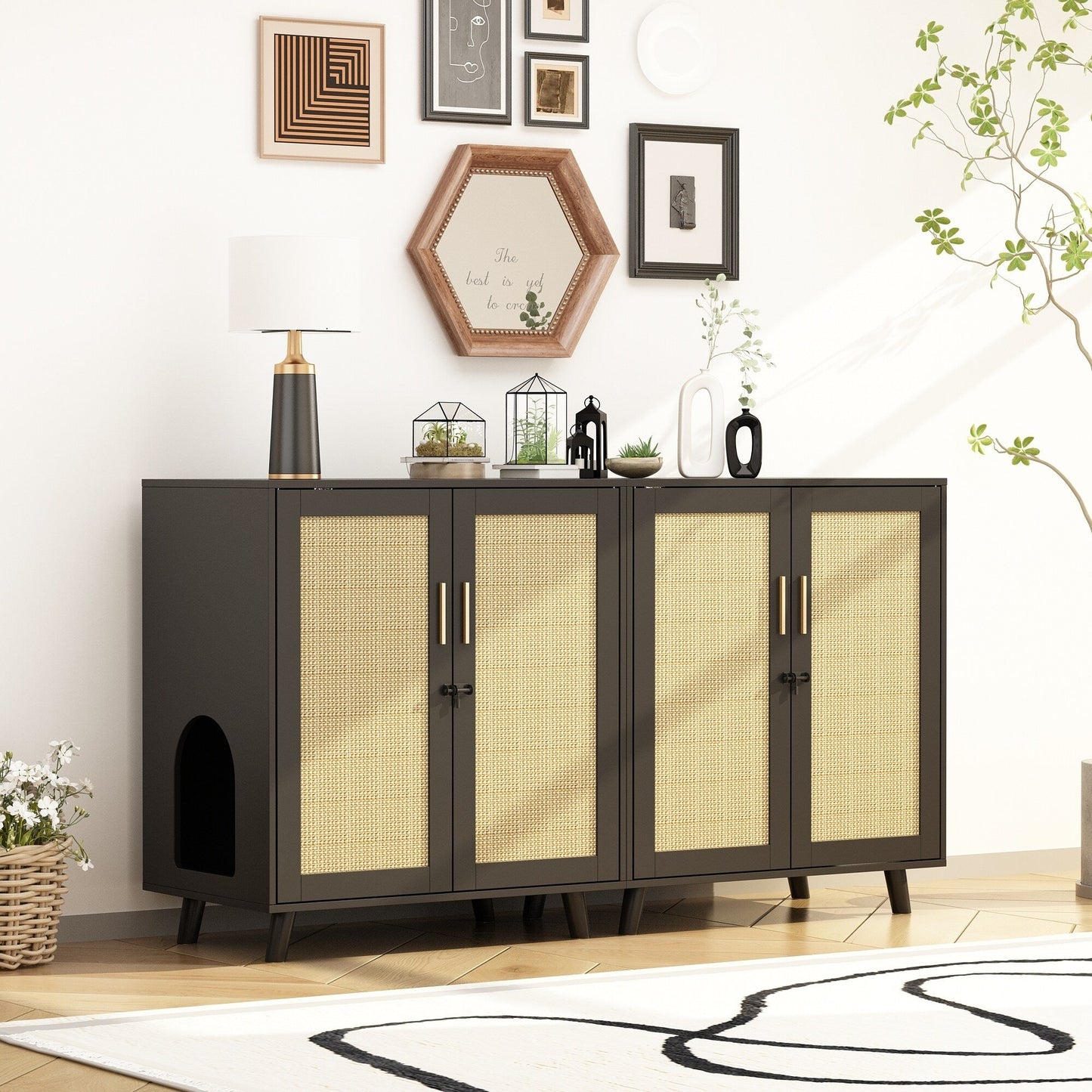 Bac à litière pour chat, meuble pour litière, table d'appoint, canapé, table