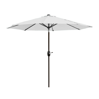 Parasol de terrasse Lopes de 2,74 m (9 pi) avec pied et support lestés finition bronze inclus