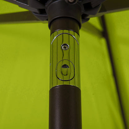 Parasol de terrasse Lopes de 2,74 m (9 pi) avec pied et support lestés finition bronze inclus