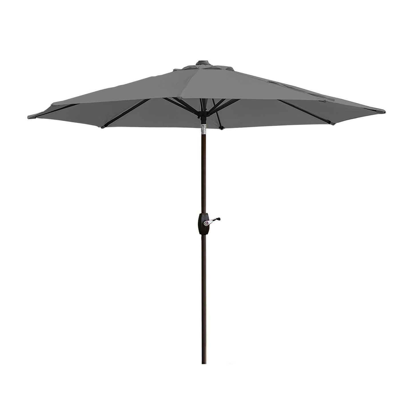 Parasol de terrasse Lopes de 2,74 m (9 pi) avec pied et support lestés finition bronze inclus
