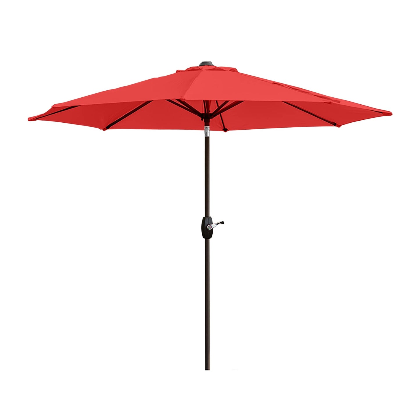 Parasol de terrasse Lopes de 2,74 m (9 pi) avec pied et support lestés finition bronze inclus