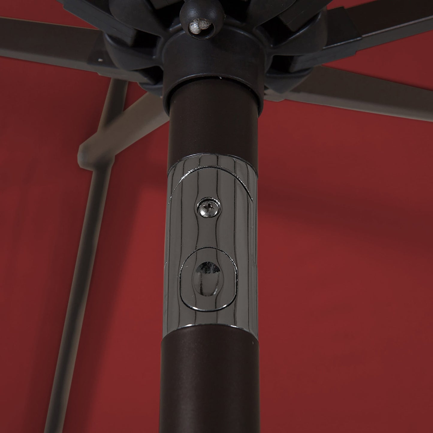 Parasol de terrasse Lopes de 2,74 m (9 pi) avec pied et support lestés finition bronze inclus