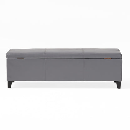 Banc de rangement Lucinda en similicuir de Christopher Knight Home - 51,25 cm L x 17,50 cm l x 16,25 cm H