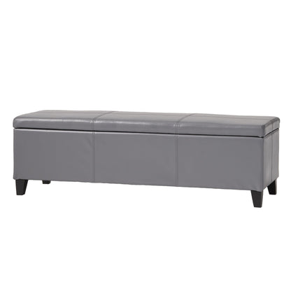 Banc de rangement Lucinda en similicuir de Christopher Knight Home - 51,25 cm L x 17,50 cm l x 16,25 cm H