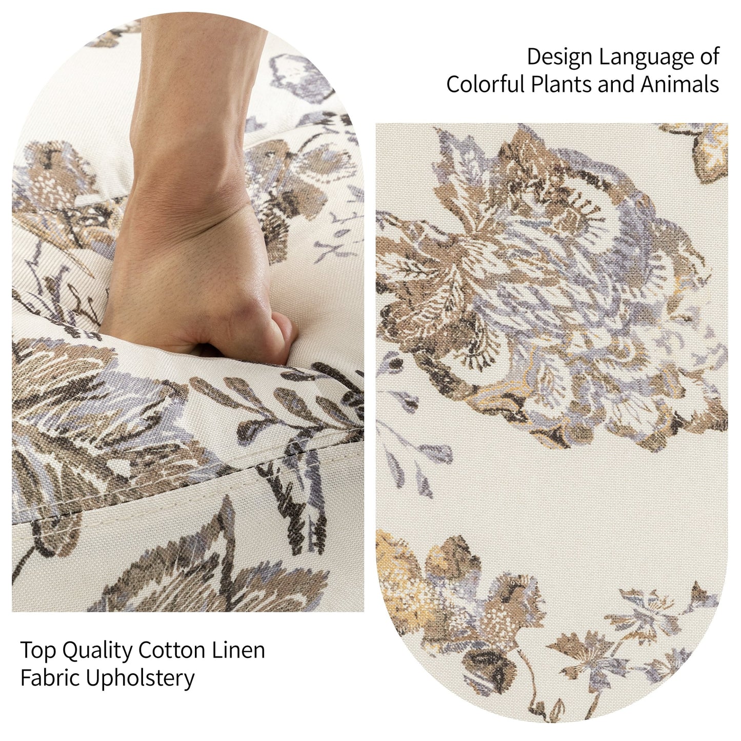 Ensemble de 2 fauteuils inclinables pivotants à bascule de 74 cm de large, à dossier inclinable manuel.