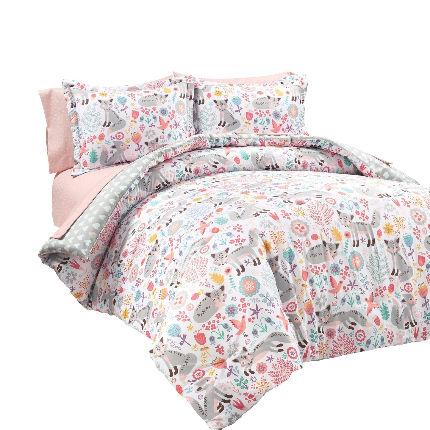 Couette Lush Decor Pixie Fox avec draps assortis, idéale pour la rentrée scolaire des enfants