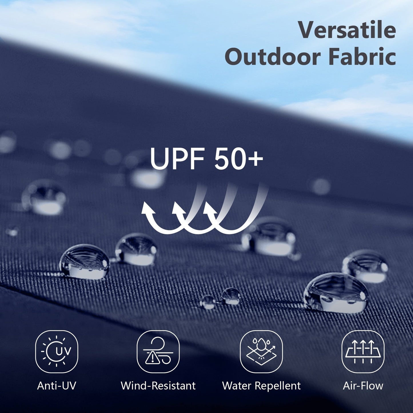 Parasol déporté hydraulique automatique MAISON ARTS de 3,66 m (12 pi) avec mât en aluminium et rotation à 360°