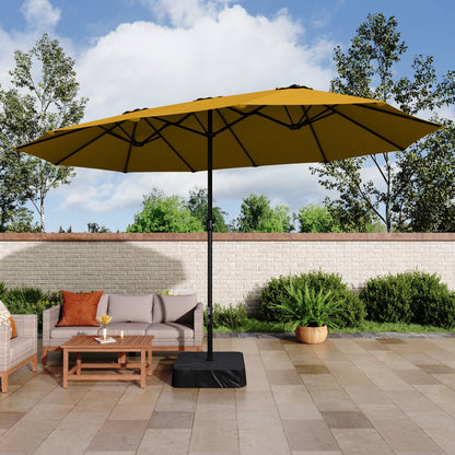 Parasol double face extra large de 4,57 m (15 pi) avec base incluse, MAISON ARTS