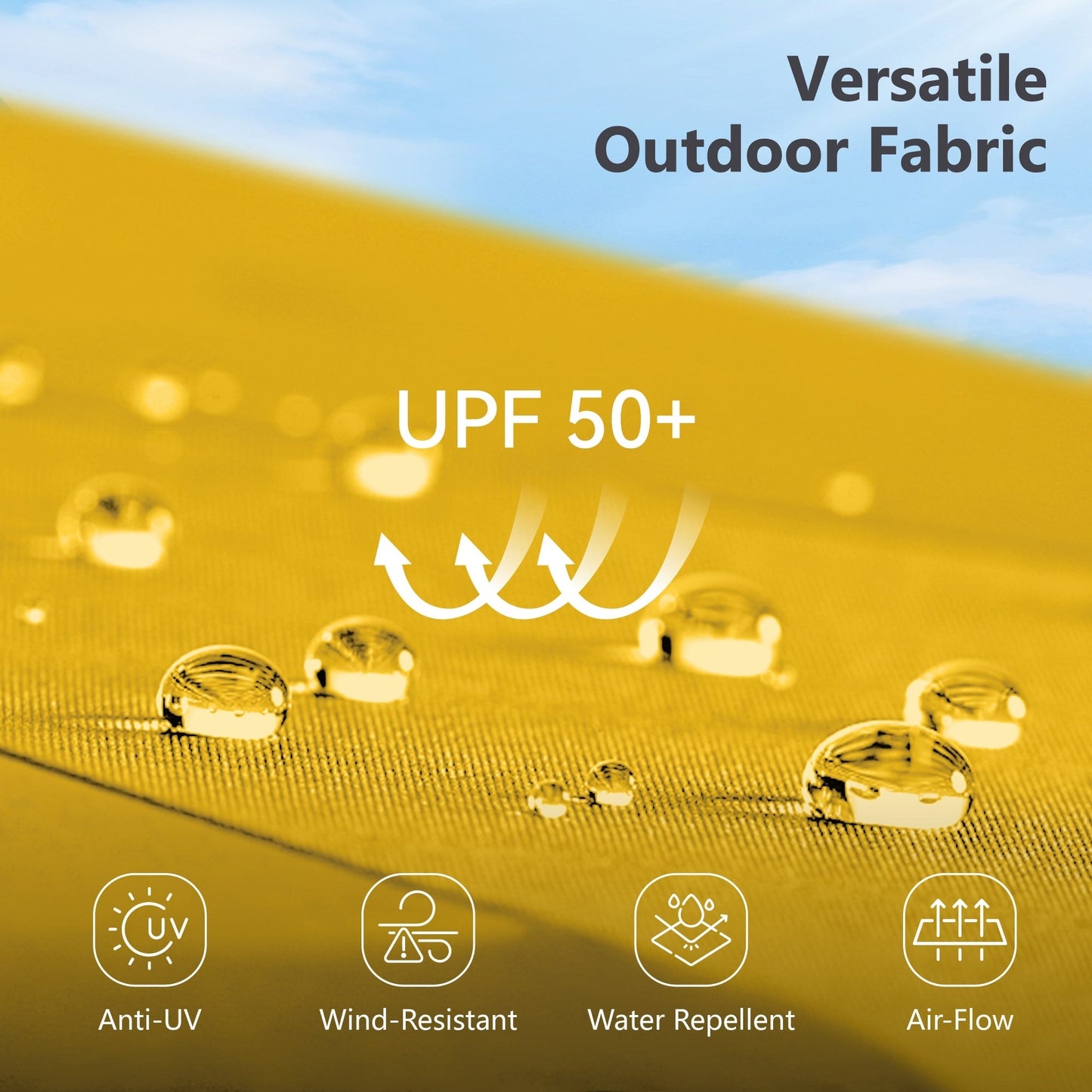 Parasol double face extra large de 4,57 m (15 pi) avec base incluse, MAISON ARTS