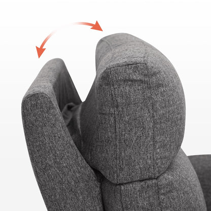 Canapé inclinable électrique MCombo 60.2 avec fonction massage et chauffage double, appui-tête réglable, ports USB et Type C, revêtement en tissu