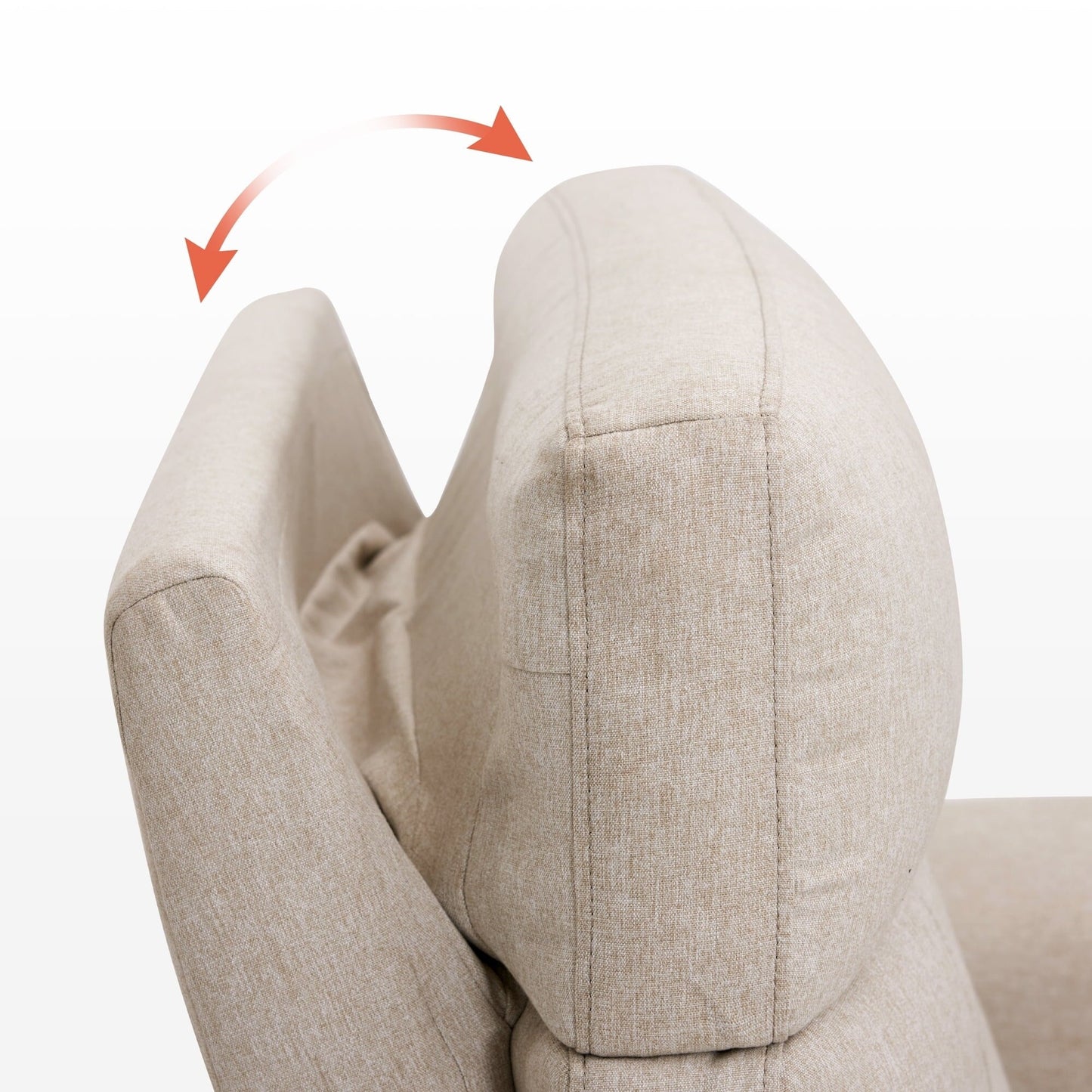 Canapé inclinable électrique MCombo 60.2 avec fonction massage et chauffage double, appui-tête réglable, ports USB et Type C, revêtement en tissu