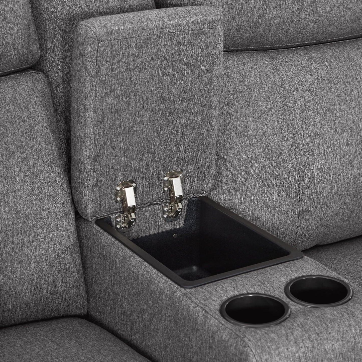Canapé inclinable électrique MCombo 60.2 avec fonction massage et chauffage double, appui-tête réglable, ports USB et Type C, revêtement en tissu