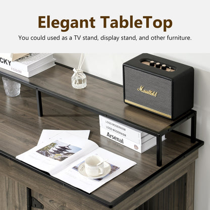 Meuble TV intégré pour grande cage à chien Mcombo, niche en bois avec double porte 1861