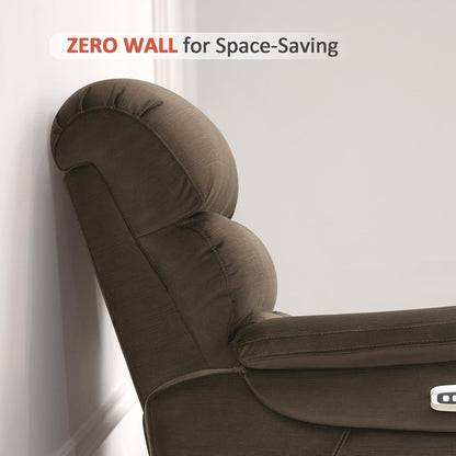 Fauteuil inclinable électrique MCombo Zero Wall-Hugger avec appui-tête réglable, idéal pour les petits espaces et les camping-cars, tissu ST257