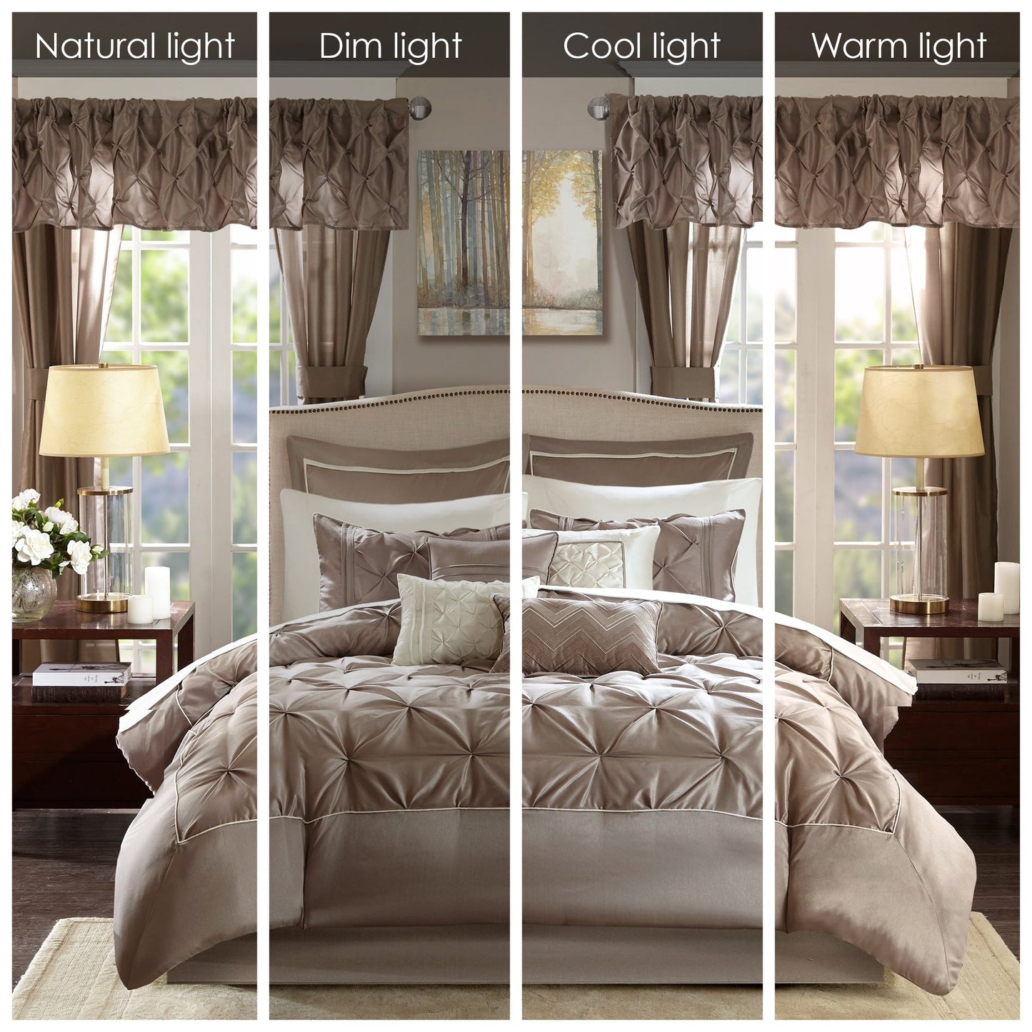 Ensemble de literie Madison Park Essentials Loretta 24 pièces avec rideaux et draps