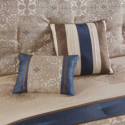 Madison Park Essentials Parker Jacquard Brodé, Ensemble de chambre 24 pièces