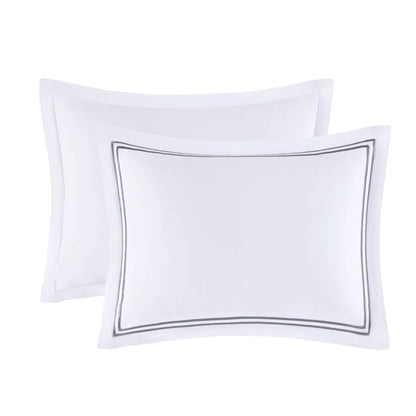 Parure de lit Madison Park Signature, collection de luxe, 500 fils au pouce carré, 100 % satin de coton brodé