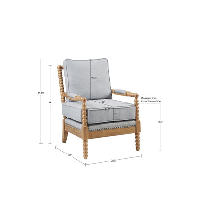 Fauteuil Madison Park Donohue à cadre en bois tourné